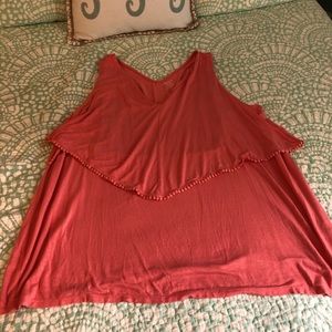 Plus Size Maternity/Nursing - Coral Nursing Tank
